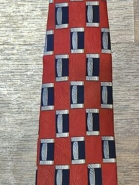 ROUNDTREE & YORKE mens handmade All silk tie SIZE 58x4 MULTICOLOR T16
